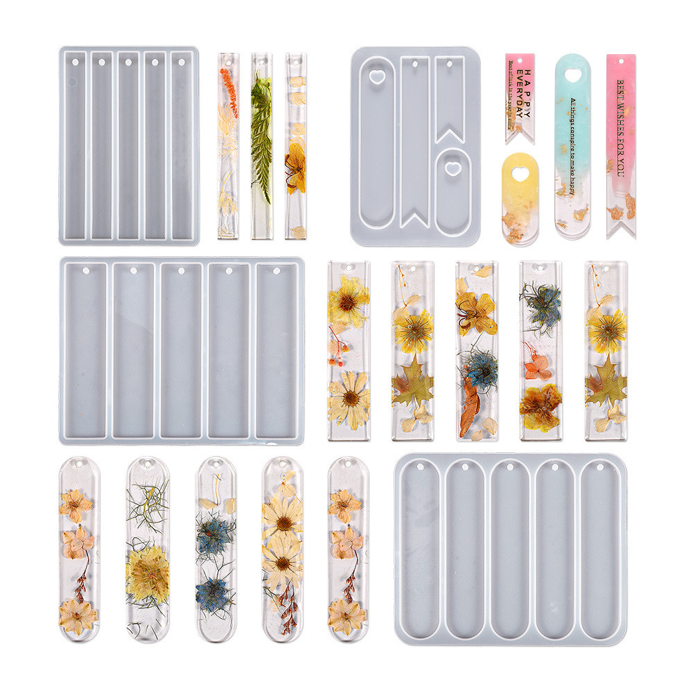 

Rectangle Bookmark Epoxy Resin Silicone Mold Casting Mould For DIY Transparent Craft Keychain Jewelry Making Supply Accessories