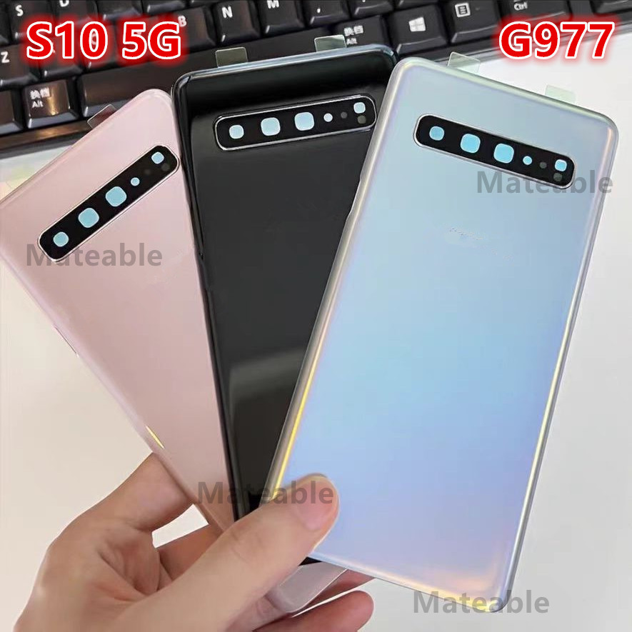 S10 5G Housing For Samsung Galaxy S10 5G G977 6.7" Glass Battery Back Cover Repair Replace Door Phon