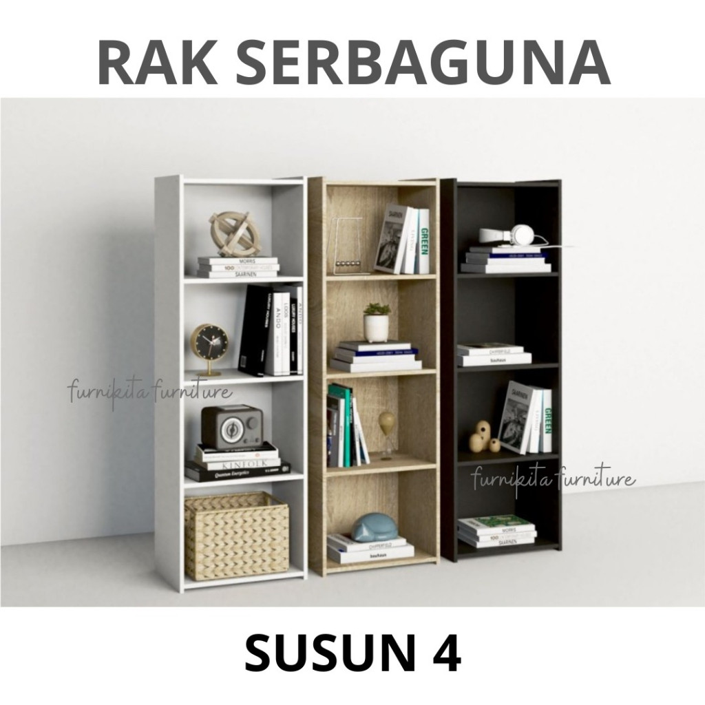 RAK SERBAGUNA KAYU MINIMALIS / LEMARI SERBAGUNA / RAK HELM / RAK JILBAB / RAK BUKU