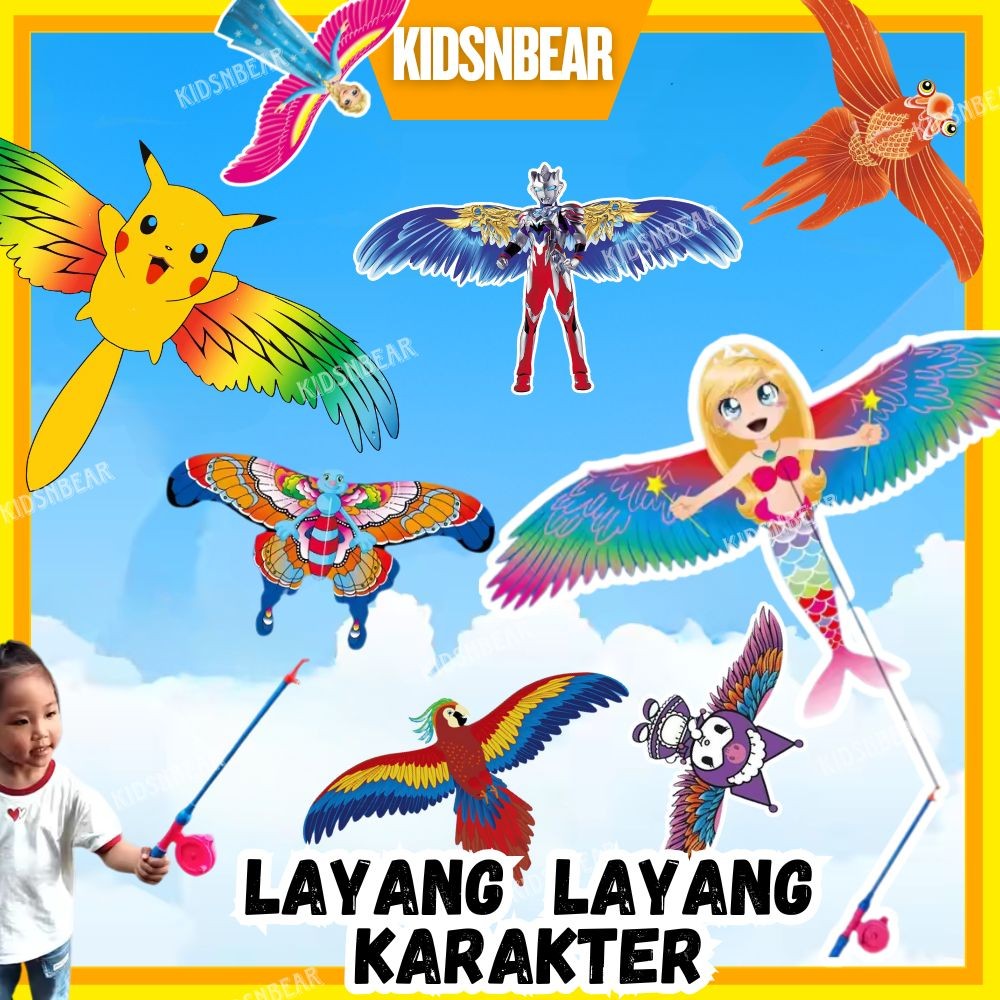 Layang Layang - Layangan Besar - Layangan Burung - Layangan Pancing - [KIDSNBEAR] - Plastik Layangan