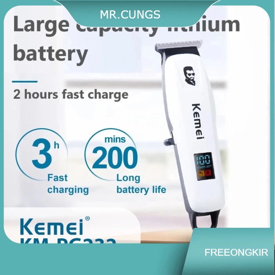 KM-PG232 Kemei Hair Clipper Mesin Cukur Rambut Brewok Jenggot