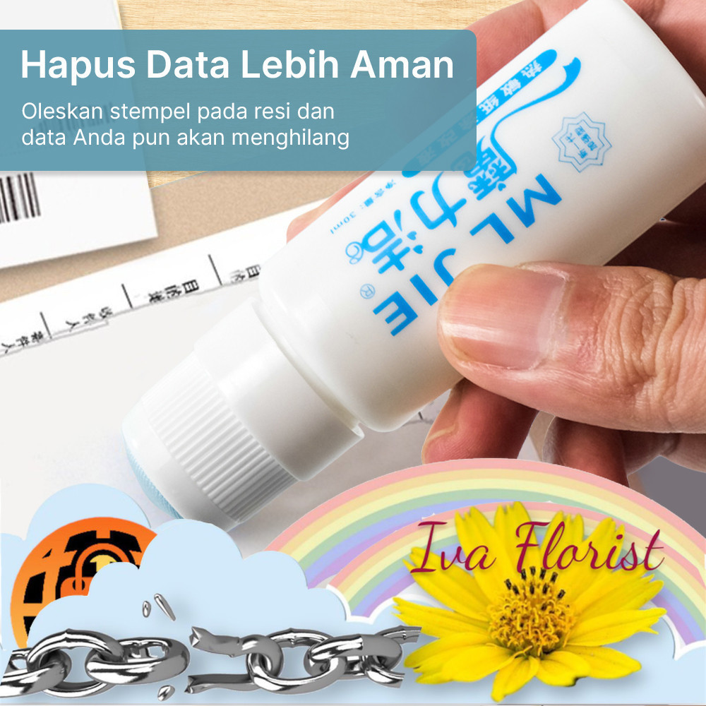 

30ml Alat penghapus resi lengkap cutter hapus resi alamat belanja online hp tanpa sobek ribet PROMO