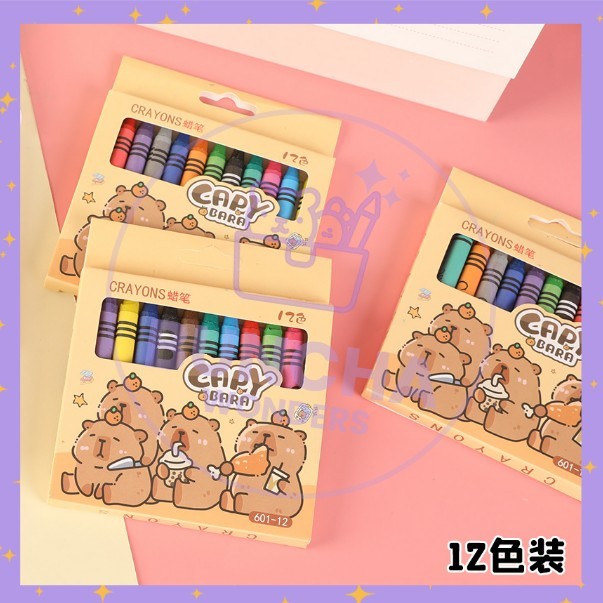 

BW Plastic Crayon 8 / 12 Warna Cerah Bentuk Segitiga Tidak Beracun Bisa Dicuci Set Krayon S-AT037