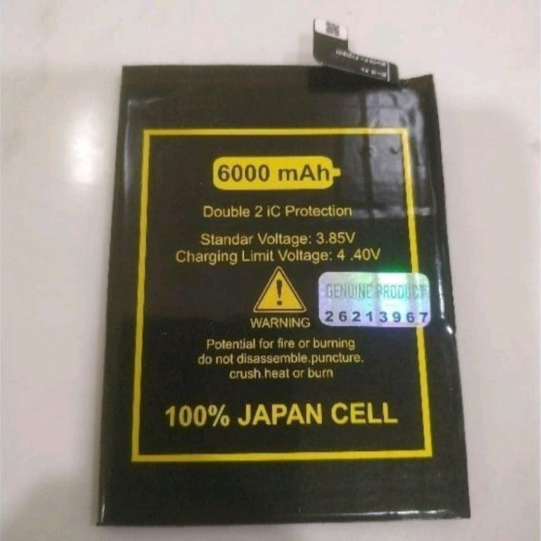 Baterai Double Power Realme 9 Pro 5G 9i V25 BLP911 6000mAh 2 IC Protector Battery Batre