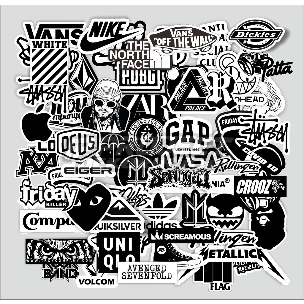 Stiker brand paket isi 20 pcs distro band Graftac Waterproof rock metal vinil berkualitas murah term