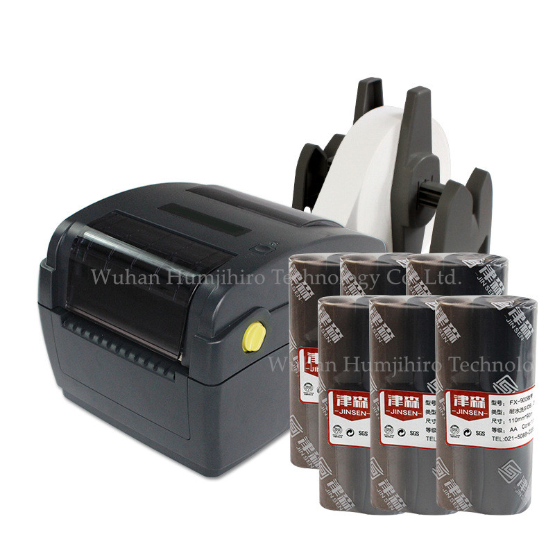 

25mm-108mm Washing Mark Label Printer Satin Ribbon Printer Self-adhesive Sticker Tag Heat Transfer Barcode Labeling Machine