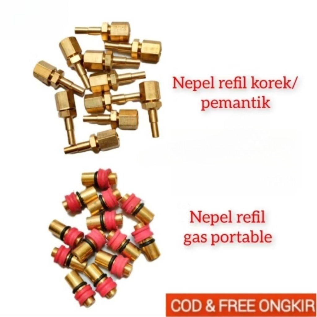 Alat isi ulang gas PORTABLE refill gas kaleng portable simple isi ulang gas portable bahan KUNINGAN 
