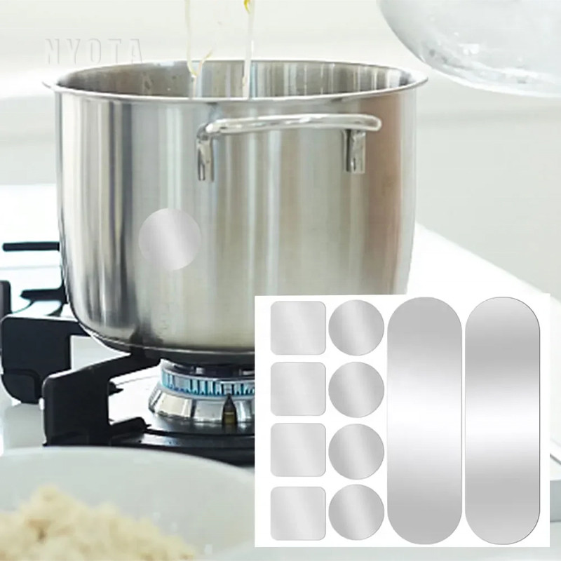 

Penambal Panci Aluminium 10 Lembar (isi10pcs) Lem Panci Bocor Tahan Panas Stiker Lubang Panci Nyota