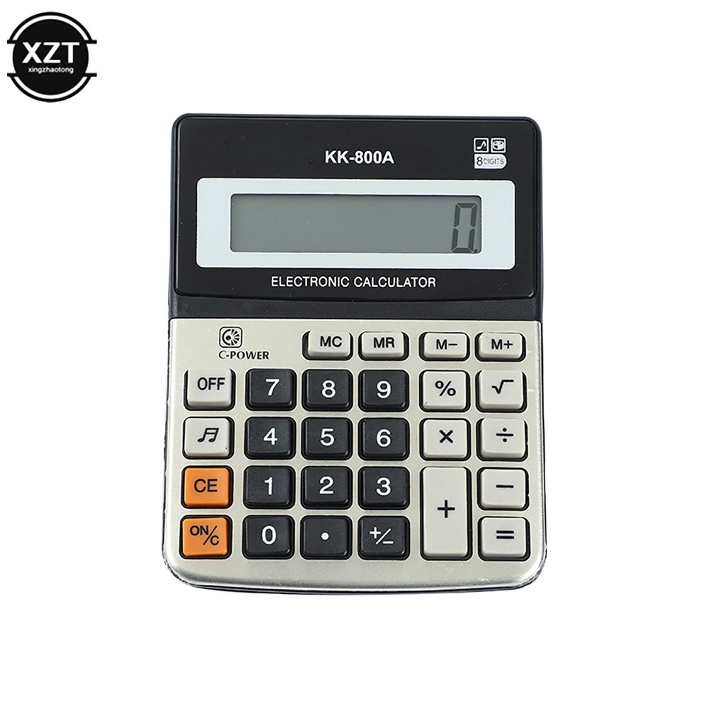 

1pc Portable Small Desktop Office Financial Calculator 8-git Electronic Calculator with Sound Learning Office Supplies