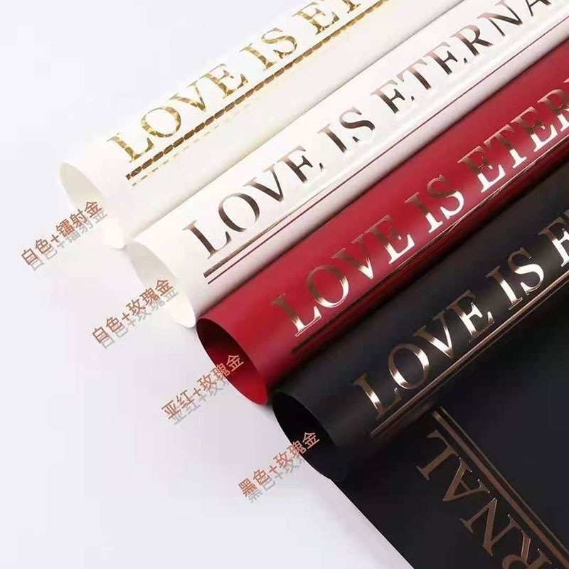 

[ 20 LEMBAR ] Flower Wrapping Cellophane Waterproof Kertas Buket Bunga Valantine KB6205