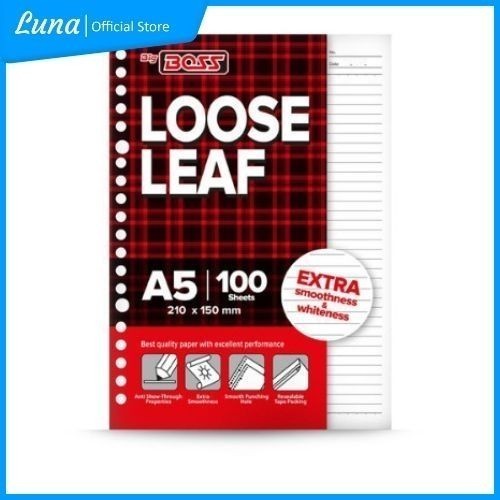 

LUNA Paket Binder Kating 6 IN 1 Paket Binder lengkap 1 Set Beserta Loose leaf Dan Alat Tulis