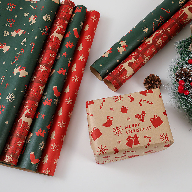 

Gift Wrapping Paper | Kraft/Glossy Paper Options | DIY Holiday Party Packaging | Festive Present Wrapping
