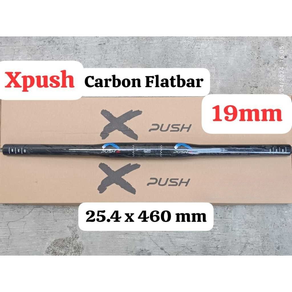 Xpush Carbon Handlebar 25.4 x 460mm 19mm Setang Stang Karbon Handle Sepeda Anak Pushbike Flatbar 19 
