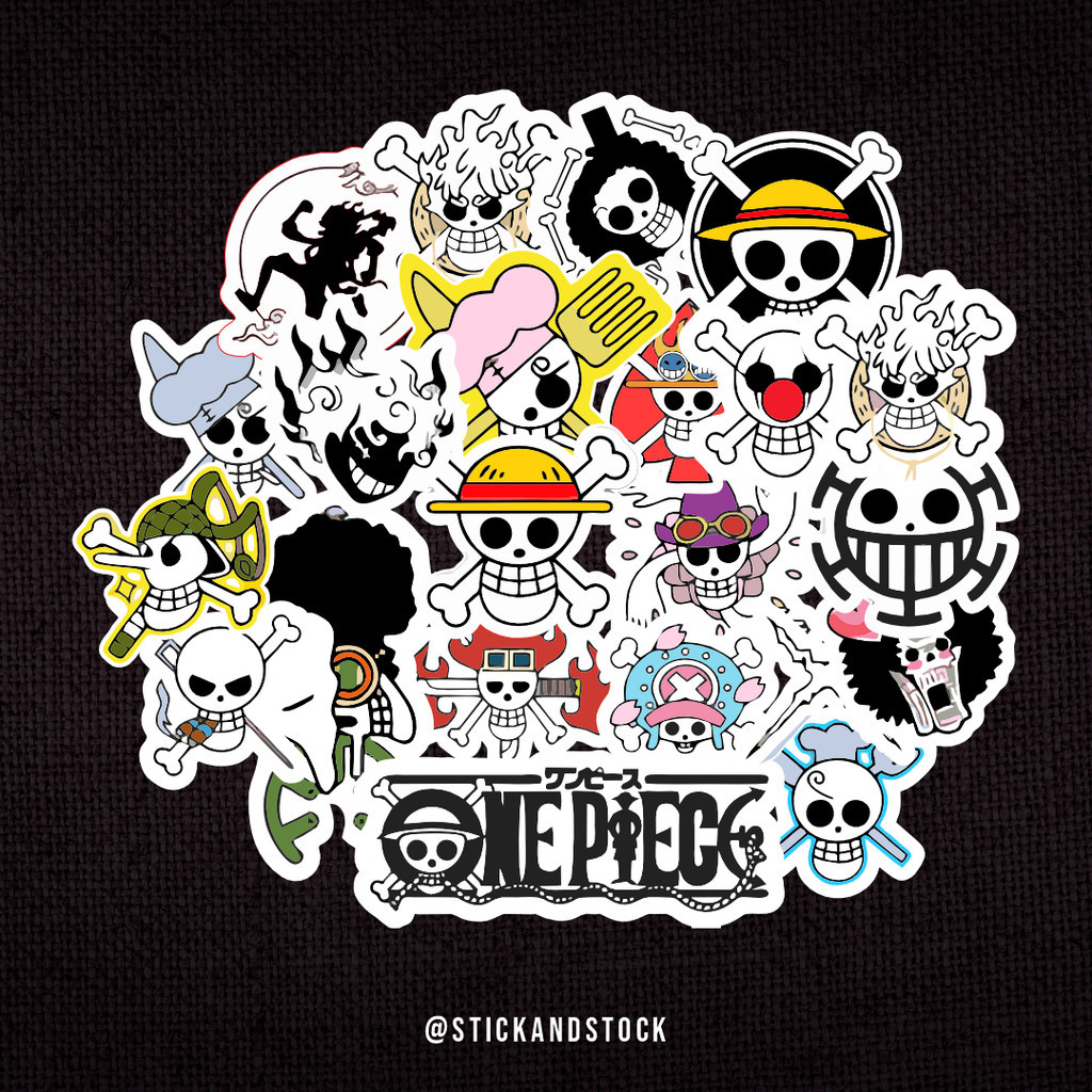 

Sticker Pack One Piece 4 | Sticker Tumbler | Sticker Hp Laptop Helm Motor