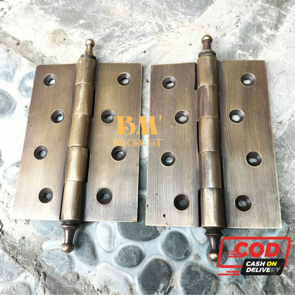 Engsel Pintu Rumah Kuningan 4 inc 2pcs Engsel Kuningan Antik Engsel Pintu Kuningan Asli