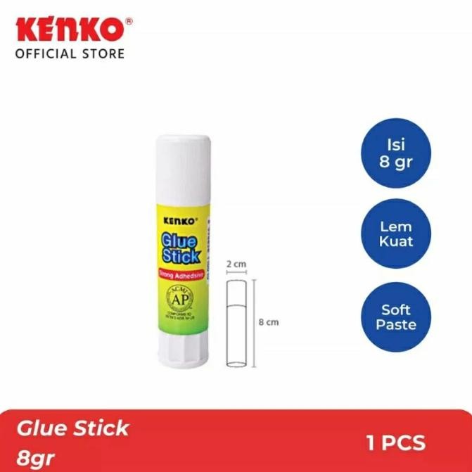 

KENKO Lem Kertas Glue Stick Kenko 8gr 15gr GS01 Lem Kuat Soft Paste Isi 8 Gram Cocok untuk Kebutuhan Anda