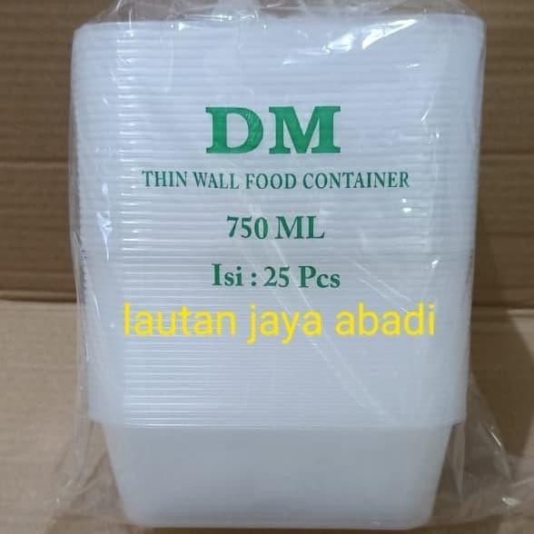 thinwall uk. 750 ml - kotak nasi - kotak plastik