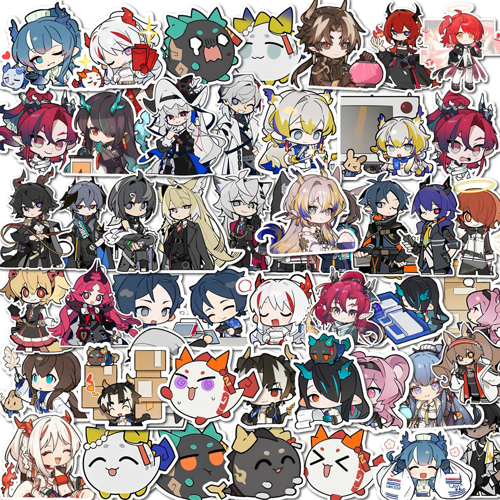 

50Pcs Arknights game waterproof Sticker Arknights Emojis Phone Case Luggage Stickers