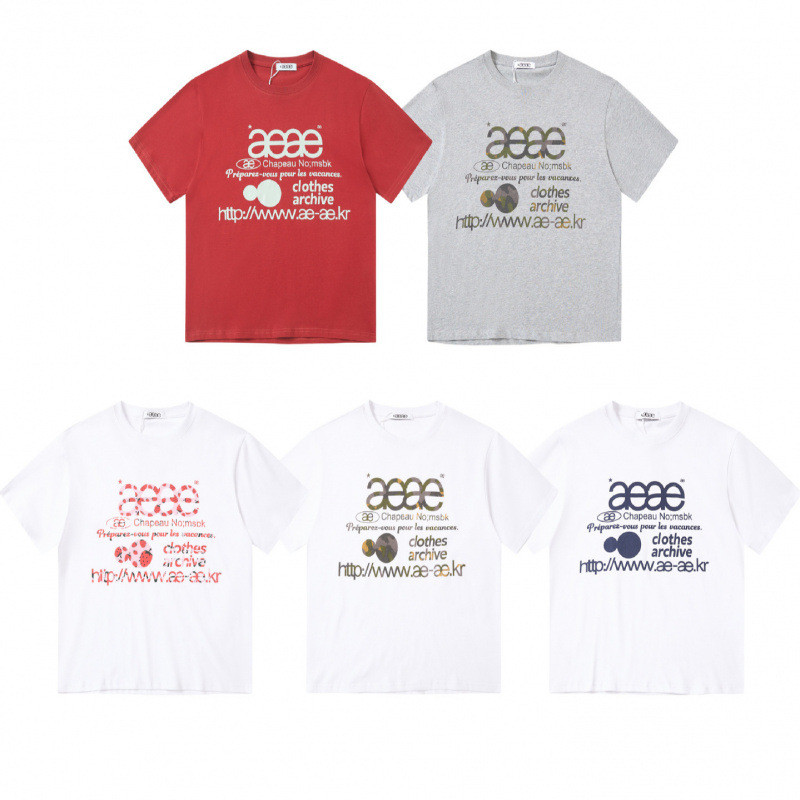 

6528# aeae merek niche Korea cetak huruf T