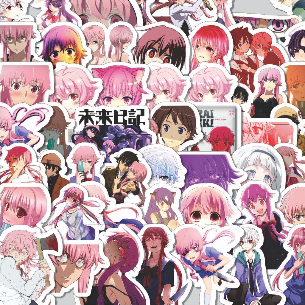 

Stiker Cutting Pack Stiker Anime Series Mirai Nikki Karakter Mix 1 Isi 100Pcs Series Aesthetic Lucu Keren Untuk Koper Bahan Vynil