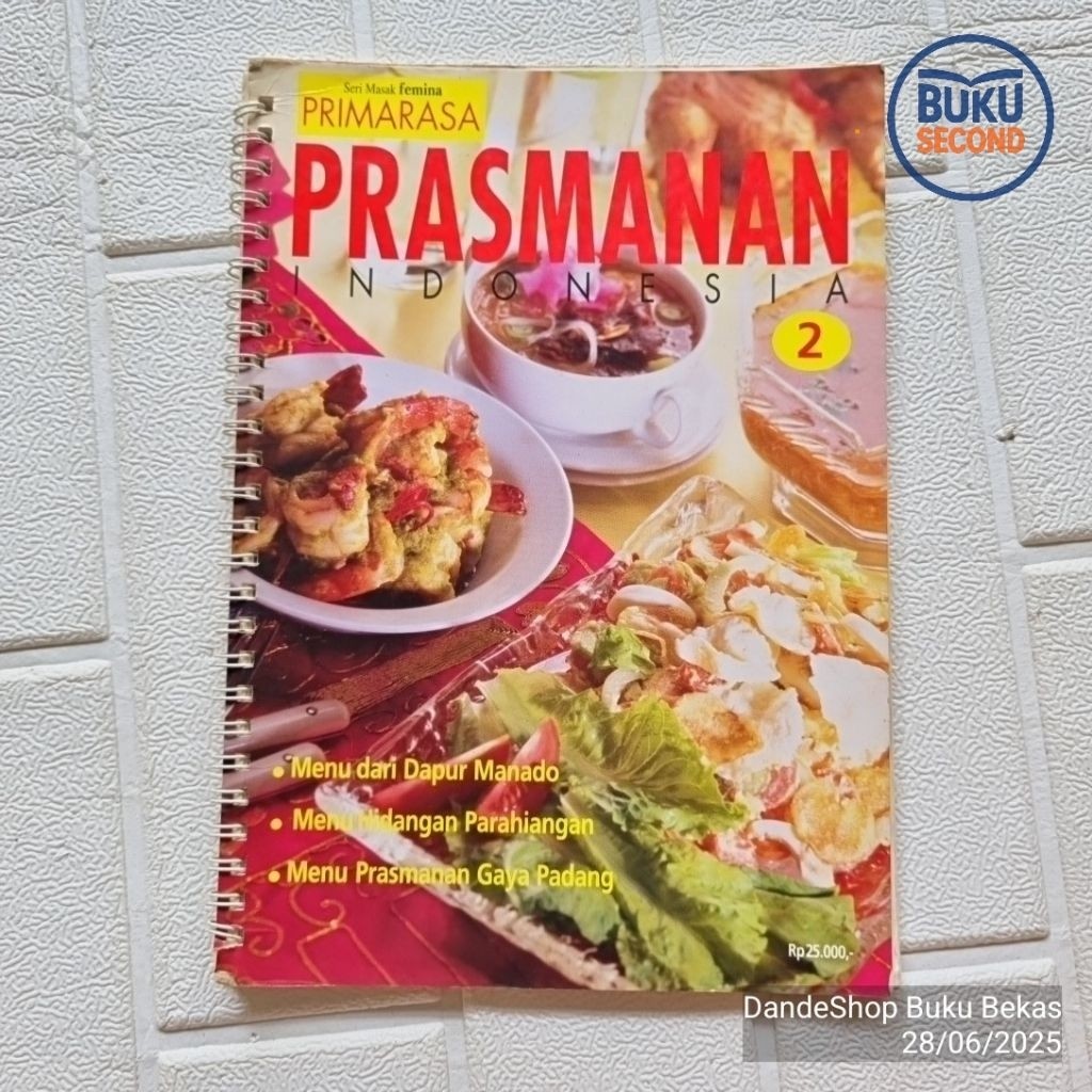 (BEKAS) Prasmanan Indonesia #2 Menu dari Manado, Parahiyangan, Padang - Seri Masak Femina Primarasa 