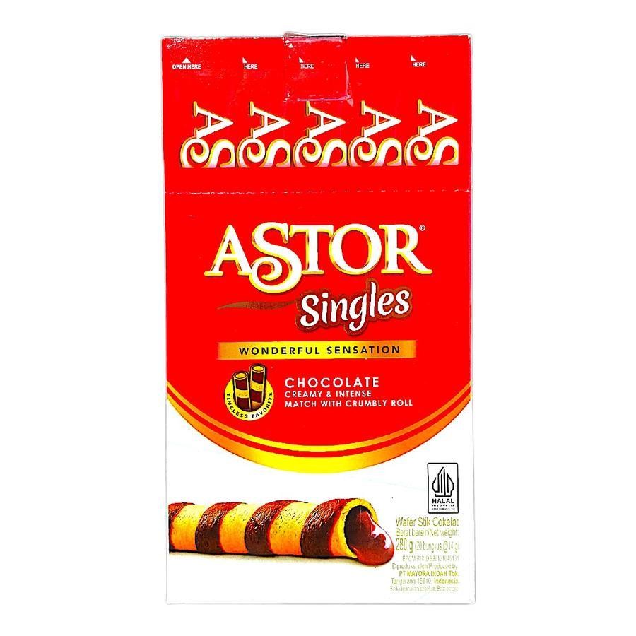 

ASTOR SINGLES WAFER STIK COKELAT BOX ISI 20PCS
