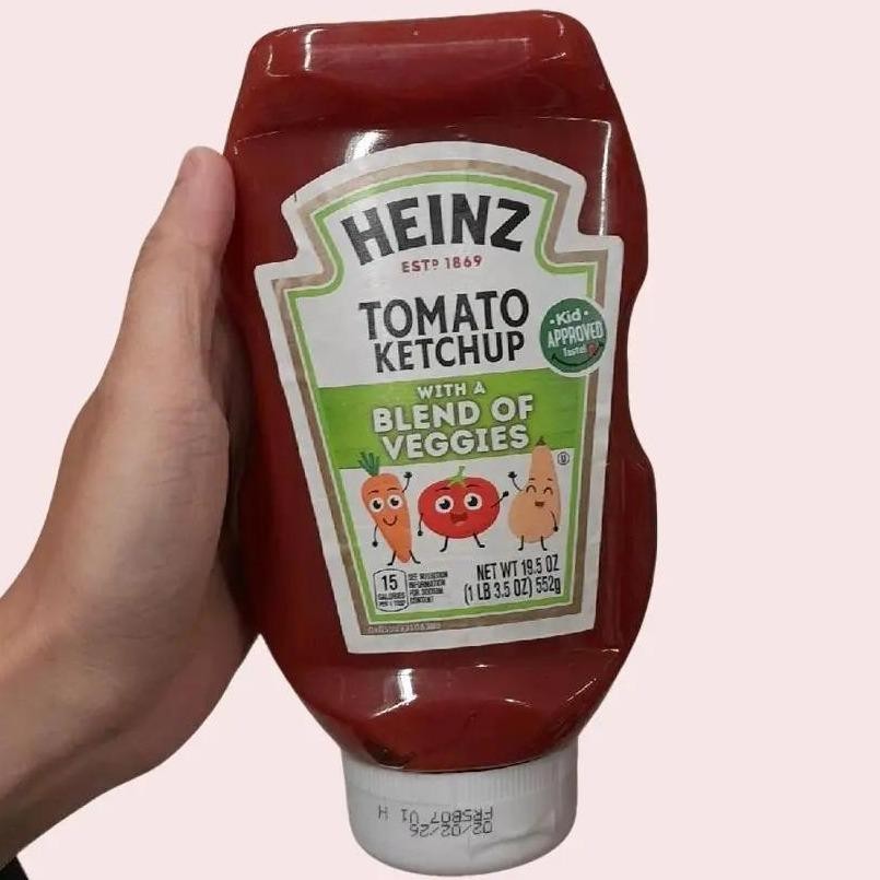 

Heinz Tomato Ketchup with Blend Of Veggies Saus Tomat Import 552gr