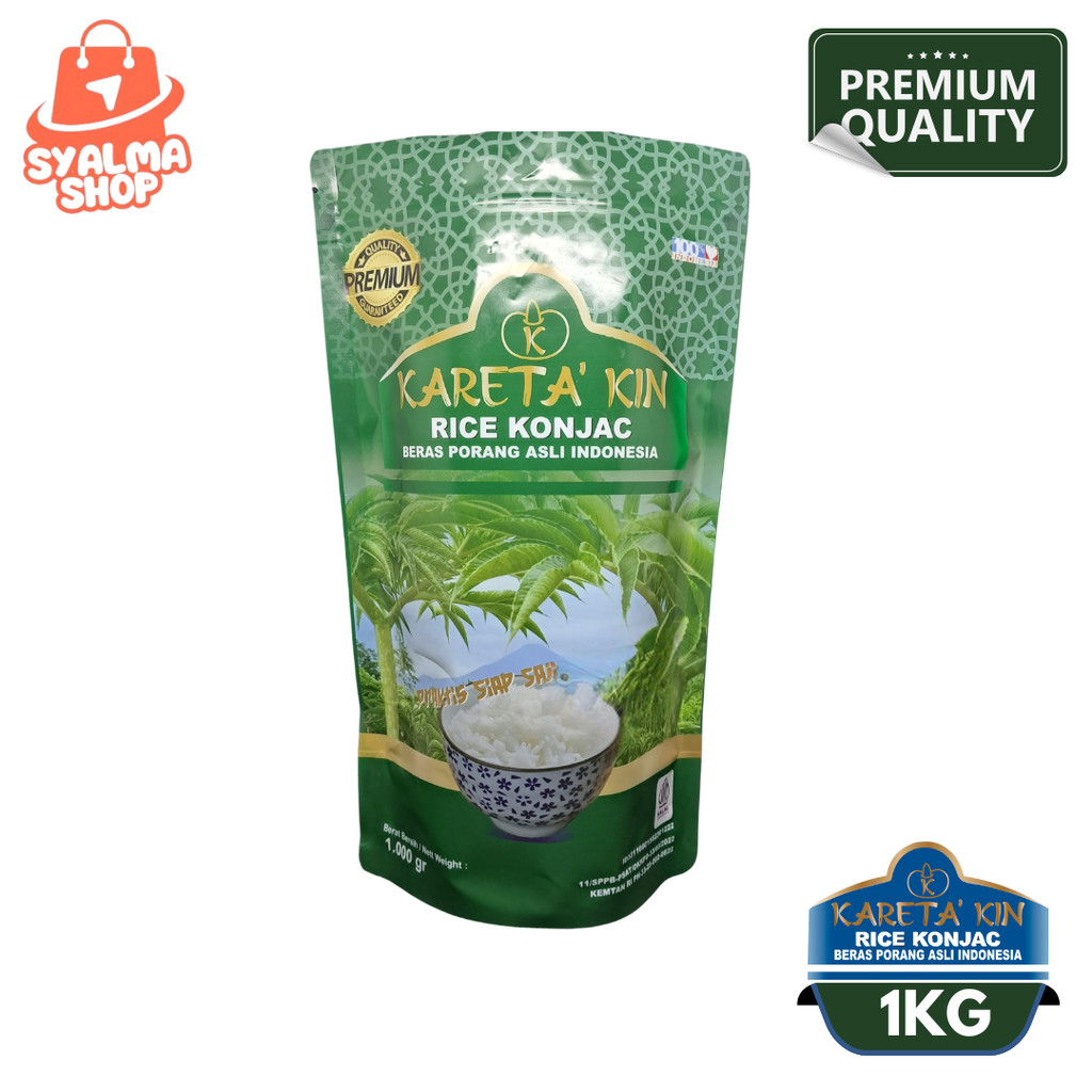 

Kareta Kin Premium Quality Beras Porang 1Kg Shirataki Konjac Rice Diet Rendah Kalori Rendah Gula