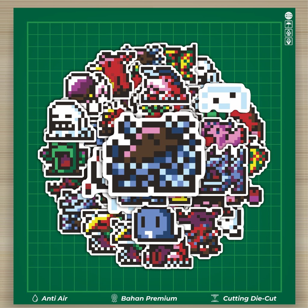 

HOT 50 PCS STIKER Stiker Pixel Digimon V25 Stiker Fashion Cars Decal Dingin Kartu Album Custom Vinyl Anti Air- Sticker Aesthetic Buku Journal Koper Casing HP Tablet Laptop Helm Motor Botol Minum