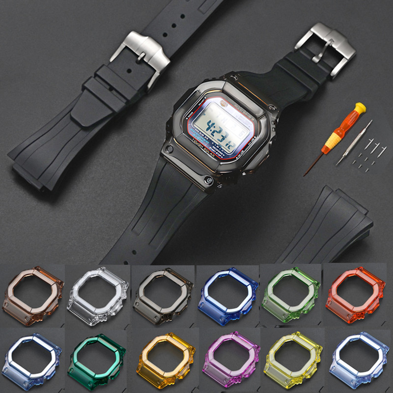 Rubber Strap + Bezel for Casio G-shock DW-5600 5610 GW-M5610 GW-B5600 Men Replace Bracelet Watch Cas