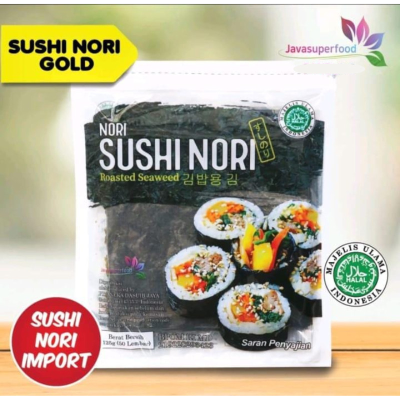

Sushi Nori Roasted seaweed Rumput laut Panggang korea isi 5/10/20/50 lembar HALAL