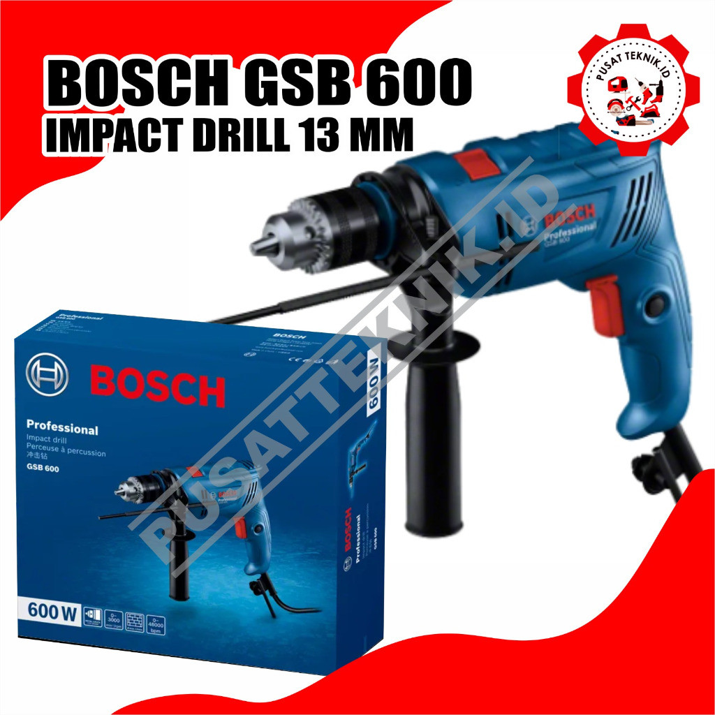 BOR BOSCH 13 MM GSB 600 BOLAK BALIK TERMURAH BOR TEMBOK BOSCH GSB600 MESIN BOR TANGAN LISTRIK BETON 