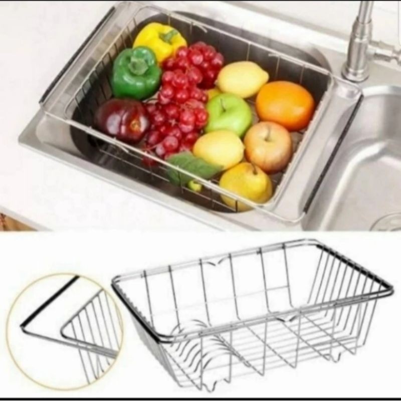 

TERMURAH KERANJANG PENGERING/TIRISAN BAK CUCI PIRING/KERANJANG GANTUNG/KERANJANG TARIK KITCHEN SINK TIRISAN SINK BUAH SAYUR