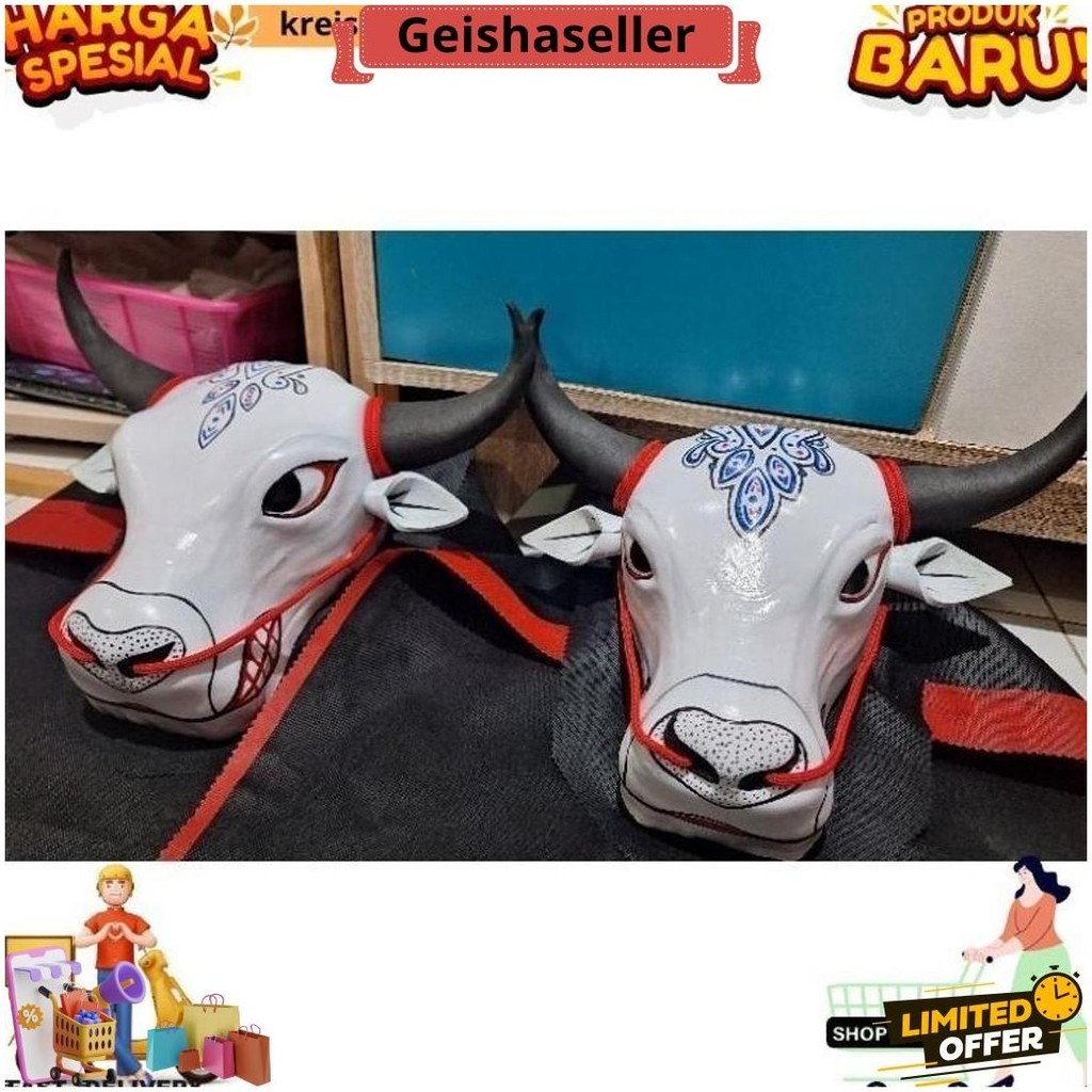 Mainan Bantengan Mberot Putih /Mainan Anak Anak Bantengan Bantengan Mberot Krs Cod %