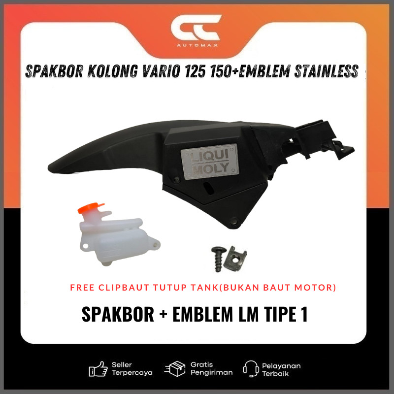 Spakbor Kolong VARIO 125 150 PCX CBU + EMBLEM STAINLESS