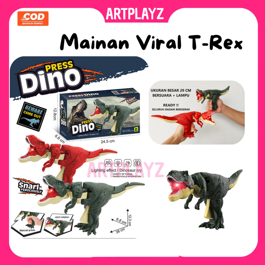 Mainan Viral Dinosaurus T-Rex uk. LEBIH BESAR