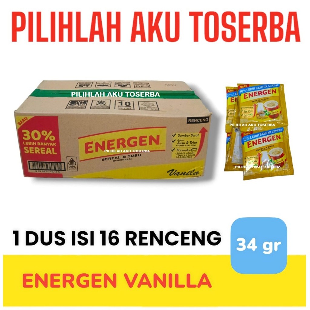 

Energen VANILA VANILLA Renceng 34gr x 10 Sachet (HARGA 1 DUS)