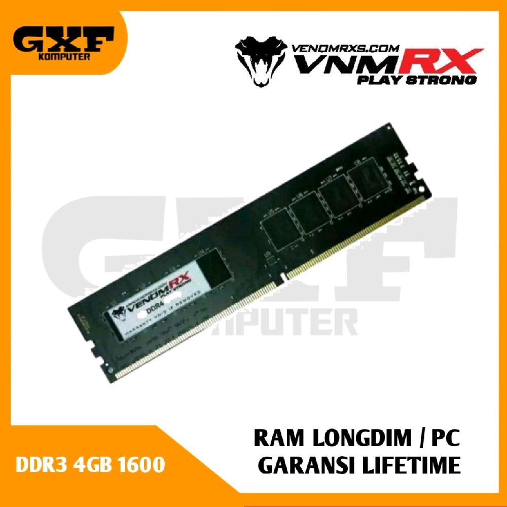 RAM Venomrx Longdimm DDR3 4GB 1600MHz