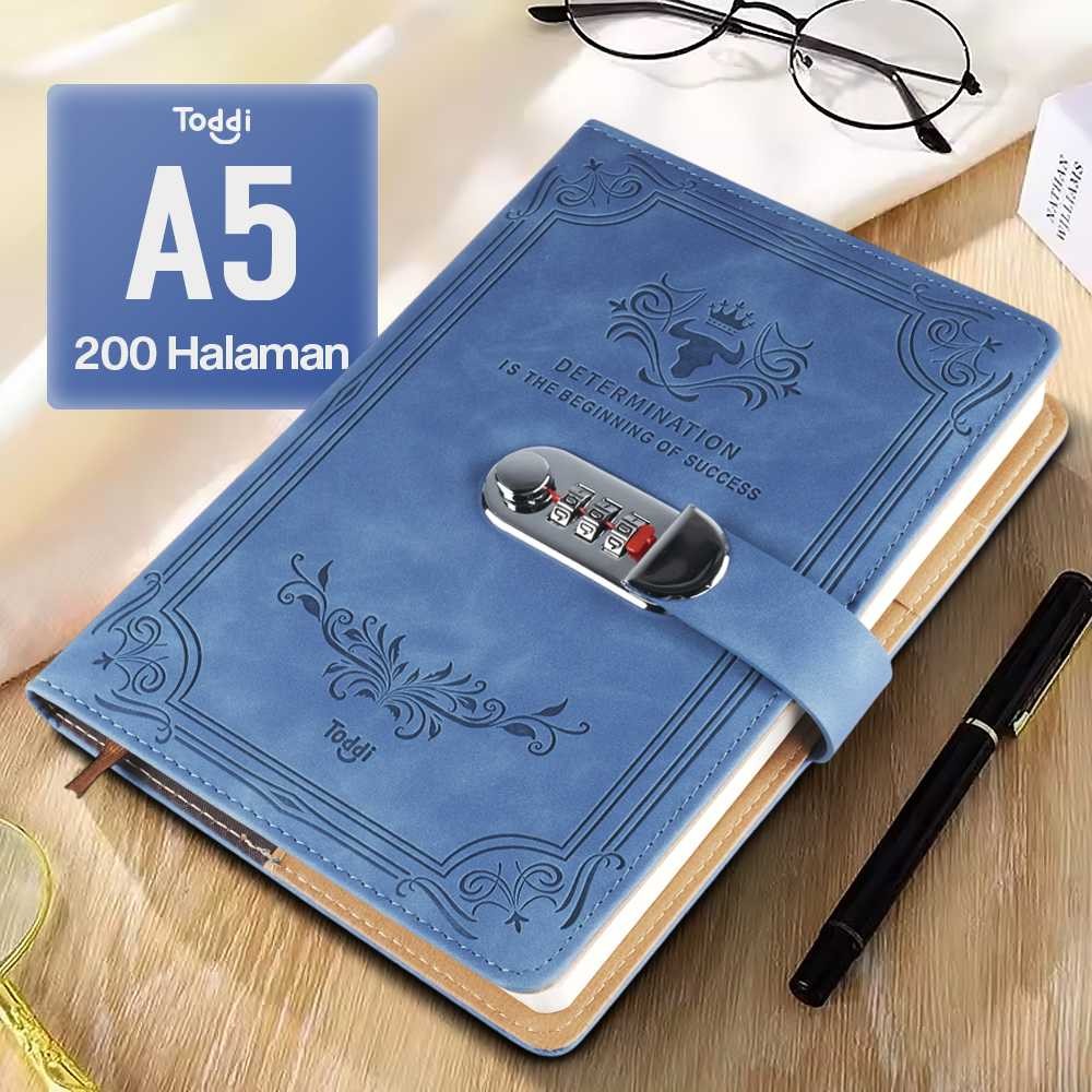 

Toddi Buku Jurnal Leather Determination A5 200 Halaman Grid with Lock - TDD3