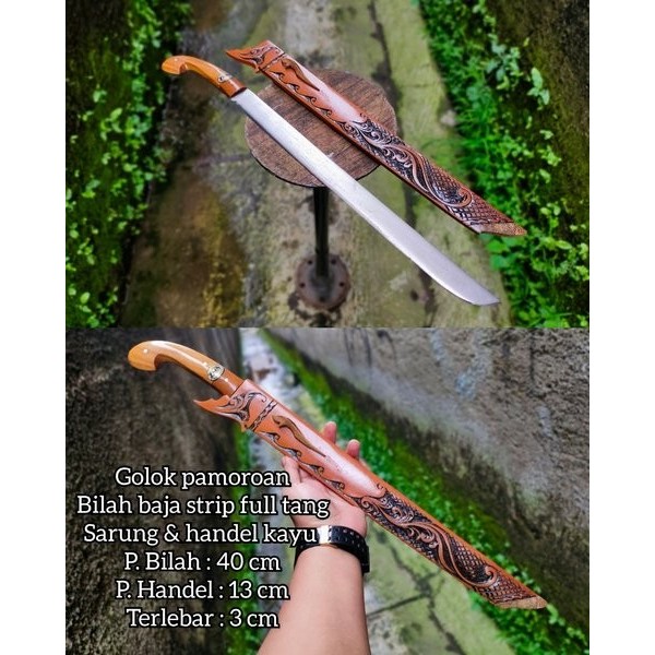 golok pamoroan zelsa full tang anti copot