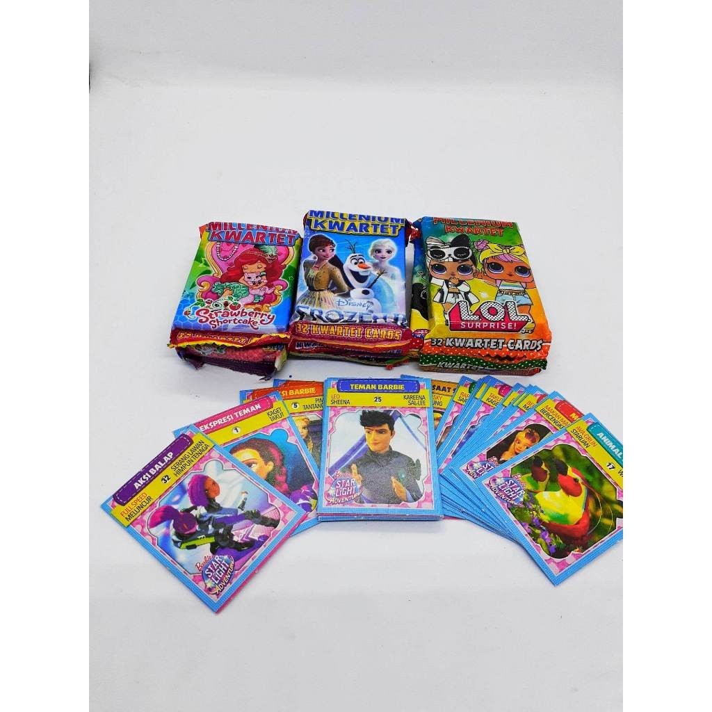 KWARTET MILENIUM VIRAL /KARTU KWARTET MILENIUM / KWARTET KARAKTER RANDOOM /  MAINAN ANAK KARTU
