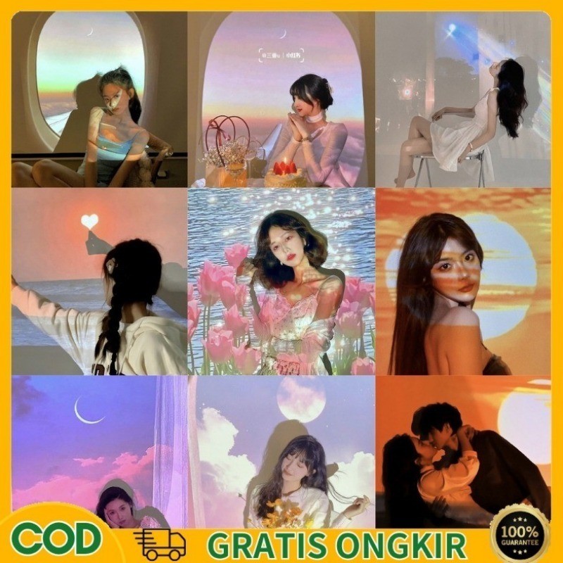 【Baterai Gratis】Happy Birthday Projector Party Lamp  Birthday Gift Idea HBD Photo Prop Decoration