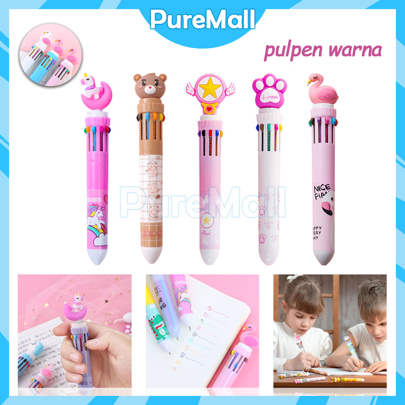 

Pulpen Warna Warni / Ballpen 10 Warna / Pulpen