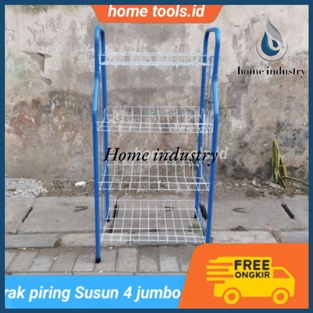 Rak Piring Jumbo Susun 4/Rak Piring Dragon/Rak Dapur/Rack/Rak Toko