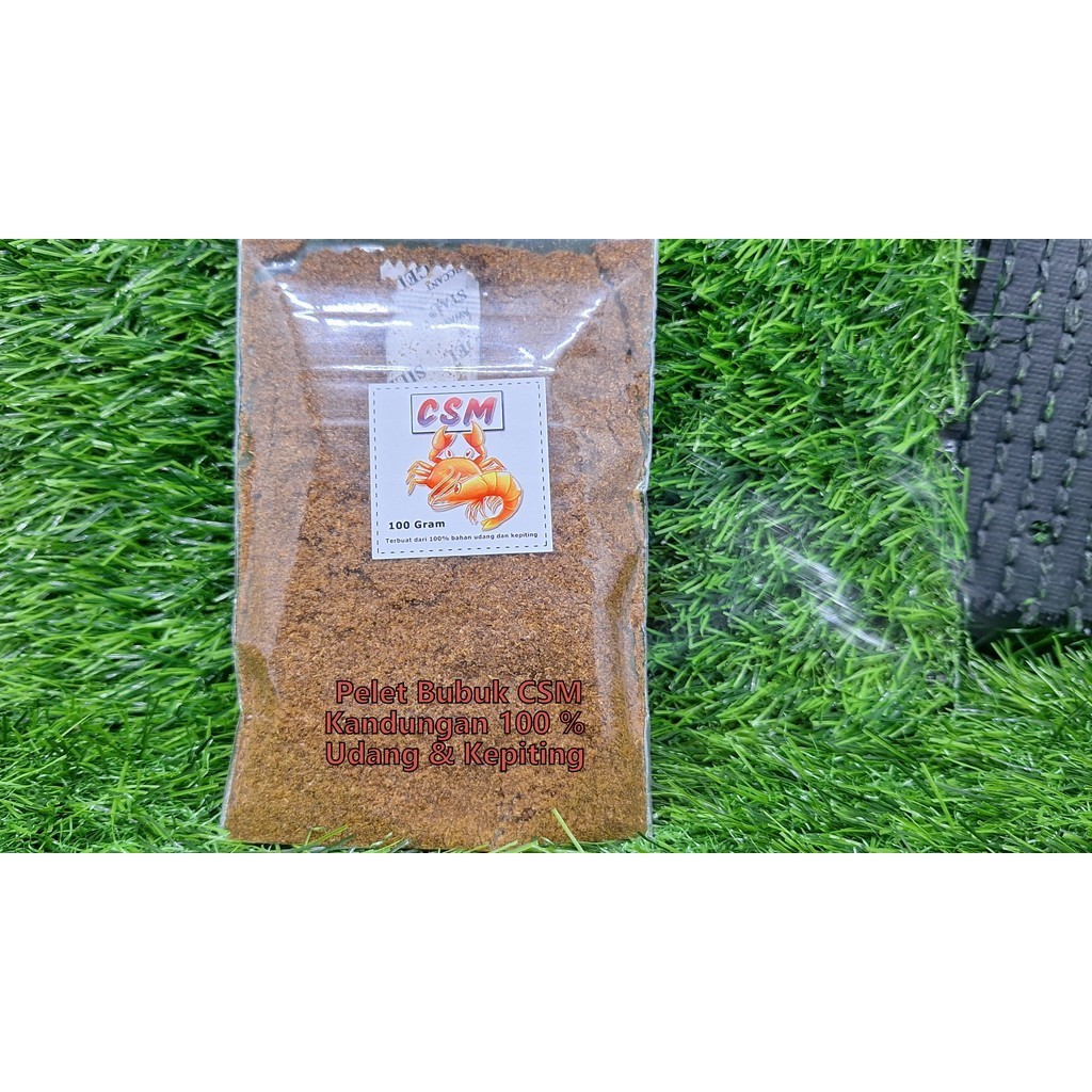 Pelet Ikan CSM CRAB SHRIMP Pelet Bubuk Udang Kepiting Asli Repack 100G