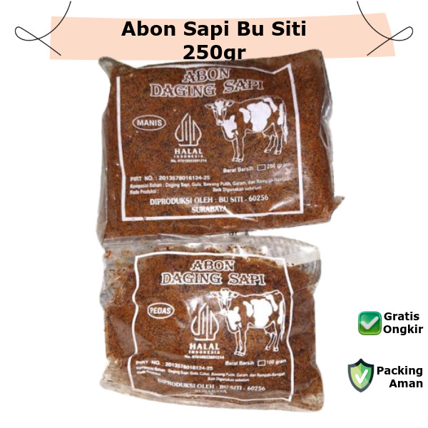 

Abon Bu Siti Rasa Ayam dan Sapi Surabaya 250 Gram Halal