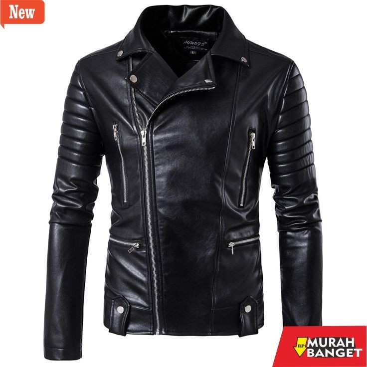 jaket kulit pria garut Jaket kulit sintetis laki laki terkini P43
