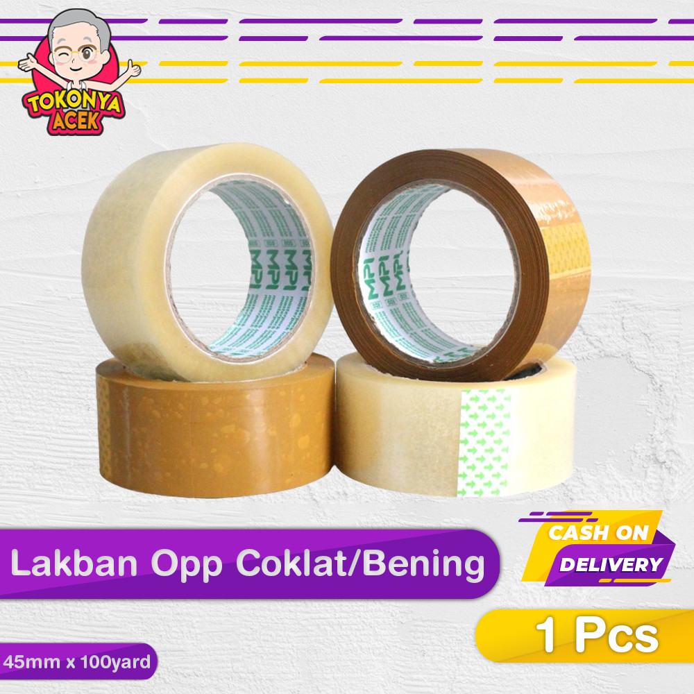 

Lakban Bening - Lakban Cokelat MPI Ekonomis 45mm x 100 Yard