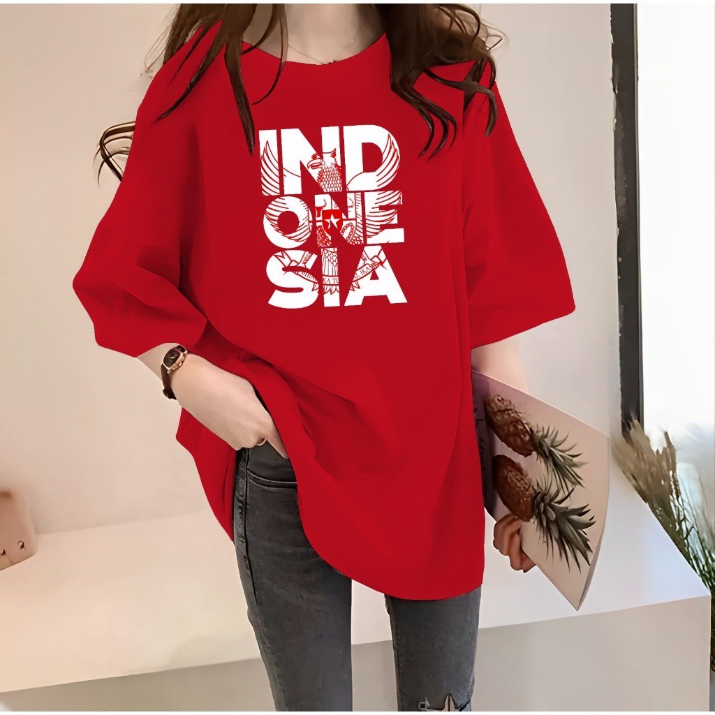 Kaos Oversize Dirgahayu Indonesia Dewasa/ Kaos Distro HUT RI 79 KEMERDEKAAN INDONESIA/ Kaos Baju 17 