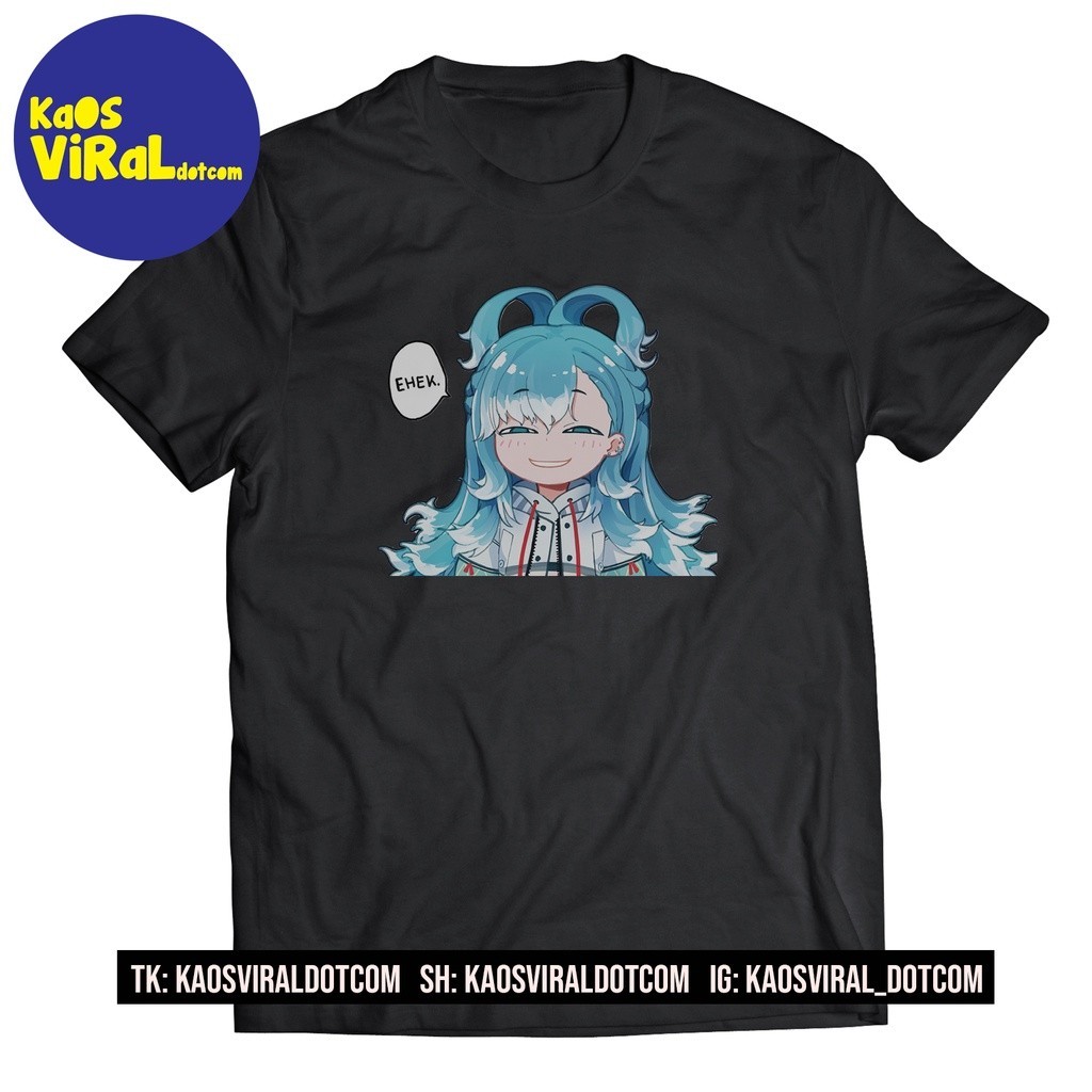 BAJU KAOS VTUBER KOBO EHEK SMILE T-SHIRT UNISEX KAOS VIRAL